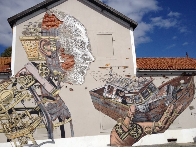 Art near the harbor.